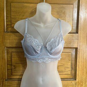 Gray Sexy Lace Bra